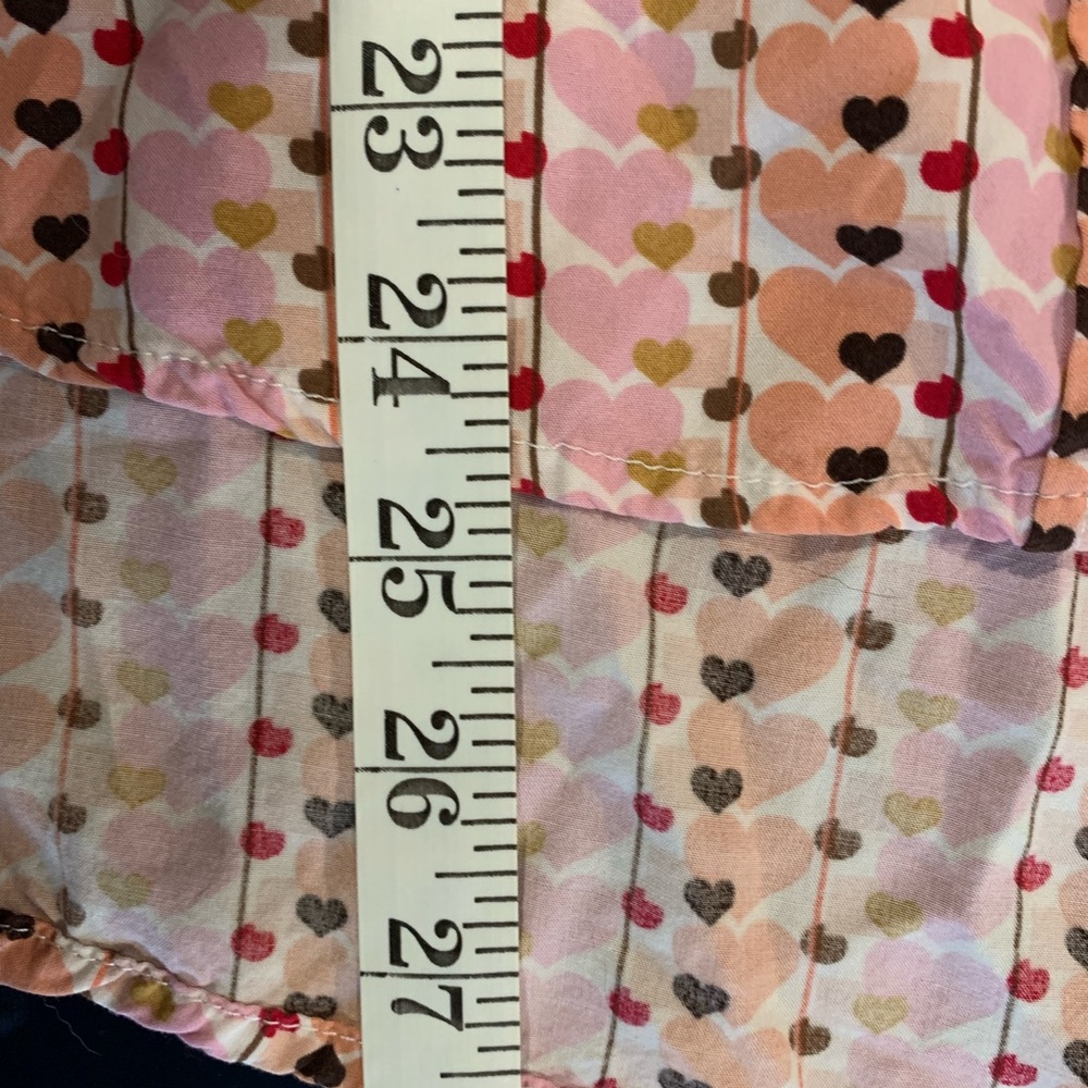 Velvet Heart pattern Button down Shirt Size Large - Picture 4 of 8
